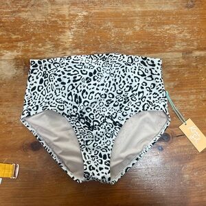 Kona Sol Leopard Print Bikini Bottom